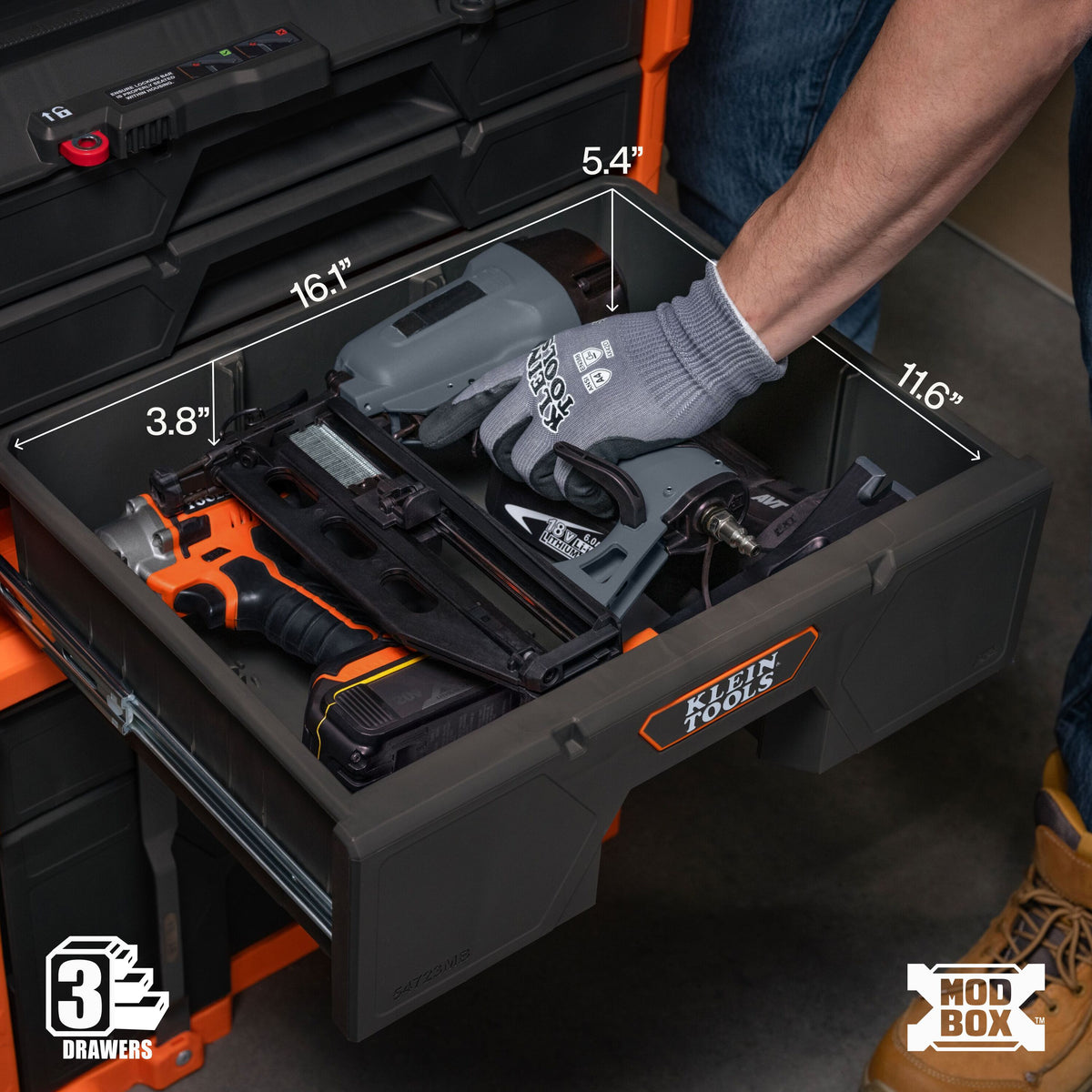 Klein Tools 54723MB MODbox toolbox removable drawer dividers for custom organization