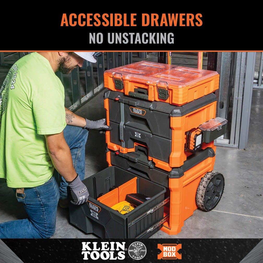 Klein 54801MB MODbox Two-Drawer Rolling Tool Box