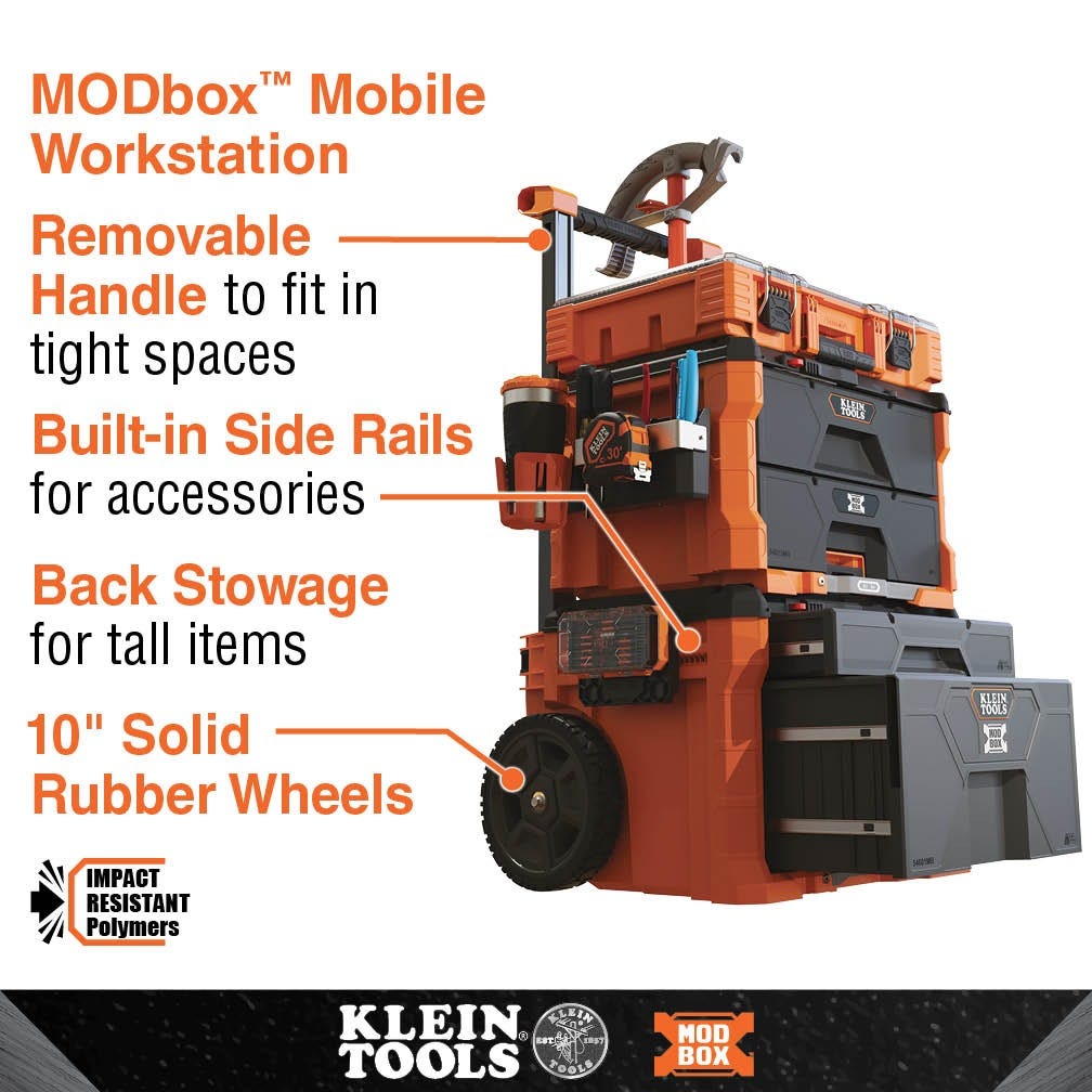 Klein 54801MB MODbox Two-Drawer Rolling Tool Box