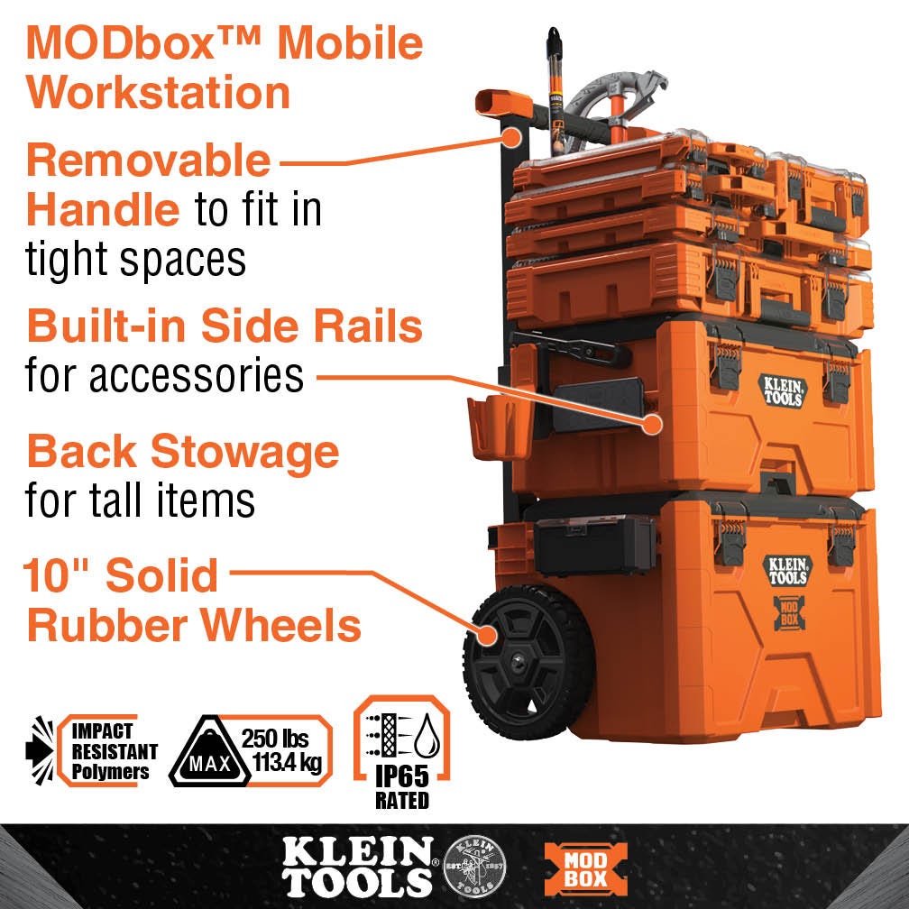 Klein Tools 54806MB MODbox Tall Component Box, Full Width