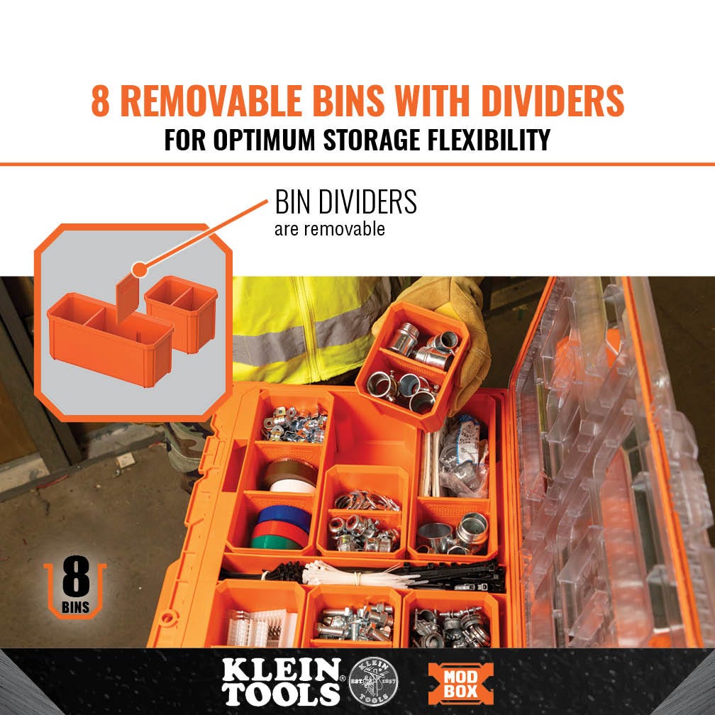 Klein Tools 54806MB MODbox Tall Component Box, Full Width