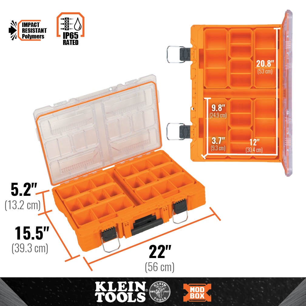 Klein Tools 54806MB MODbox Tall Component Box, Full Width