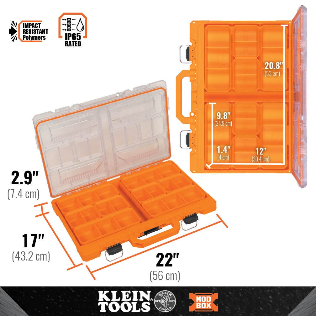Klein Tools 54807MB MODbox Short Component Box, Full Width
