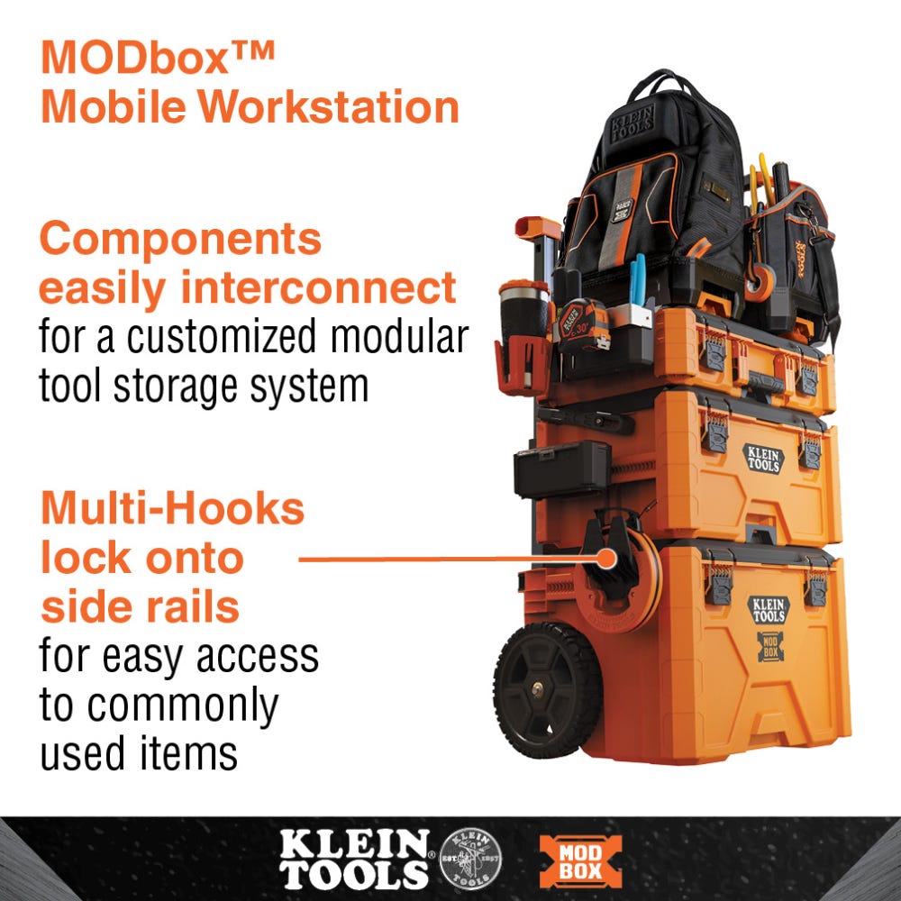 Klein Tools 54816MB MODbox Multi-Hook Rail Attachment