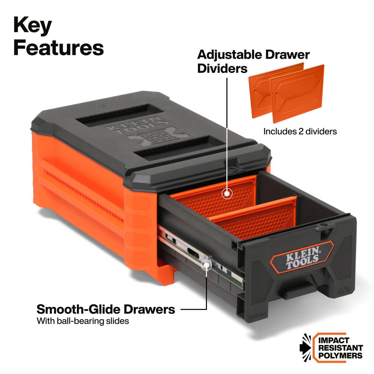 Klein MODbox Compact Single Drawer, Half Width - view 2