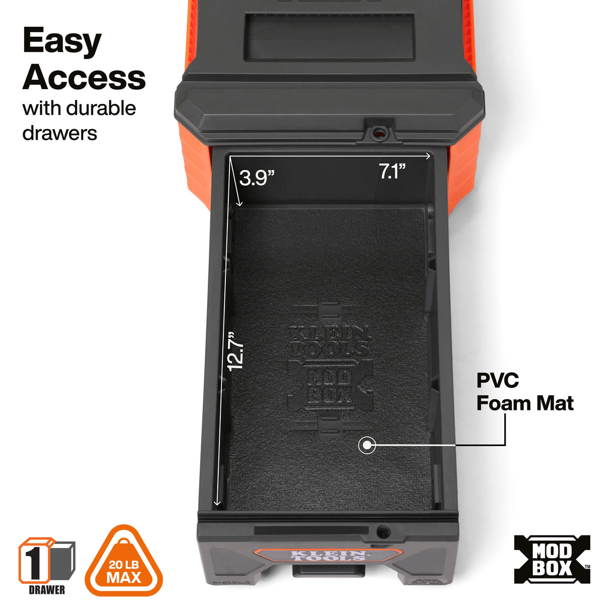 Klein MODbox Compact Single Drawer, Half Width - view 3