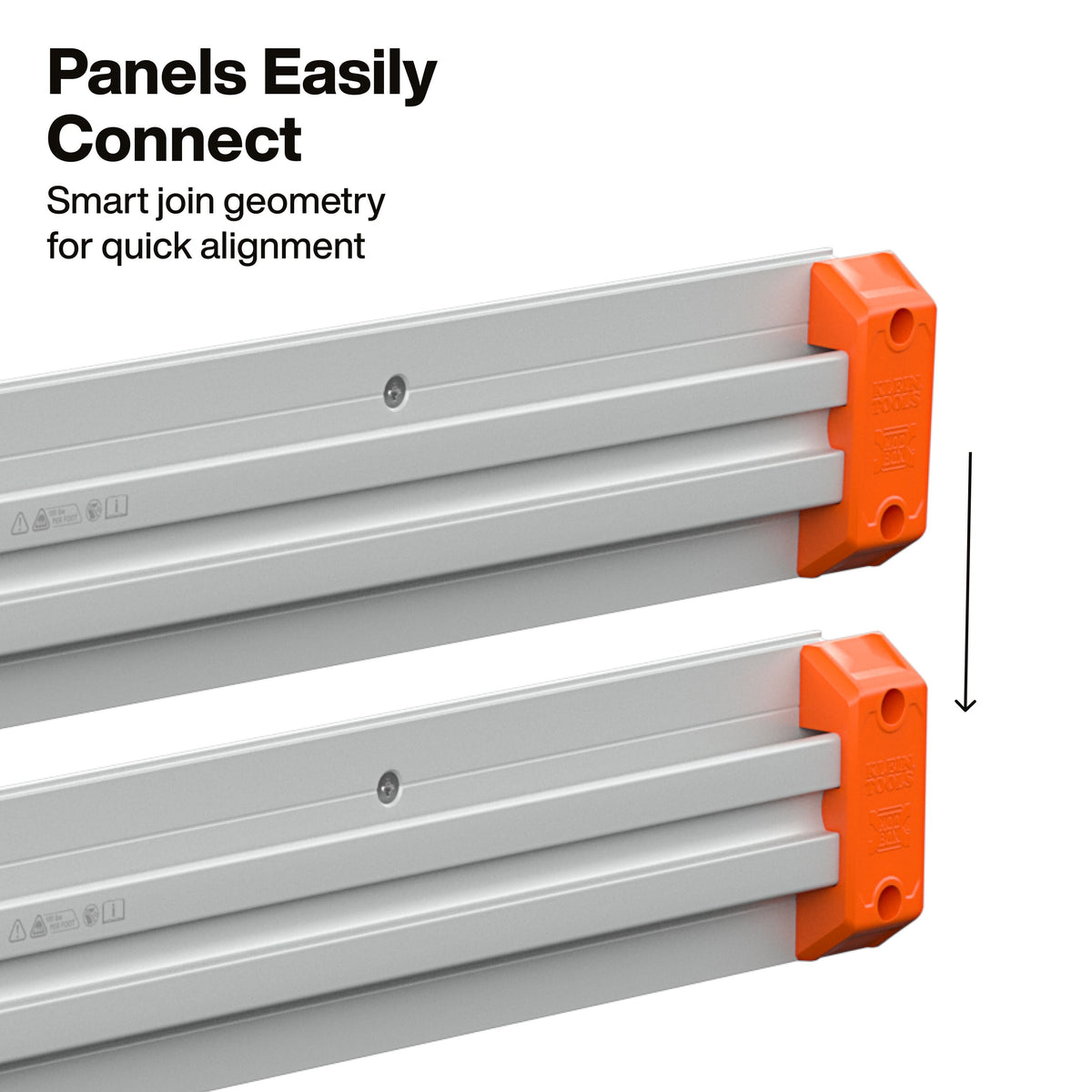 Klein Tools MODbox Wall System 32-Inch Panel 2-Pack (54854MB) mounting to 16-inch on-center wall studs with included hardware
