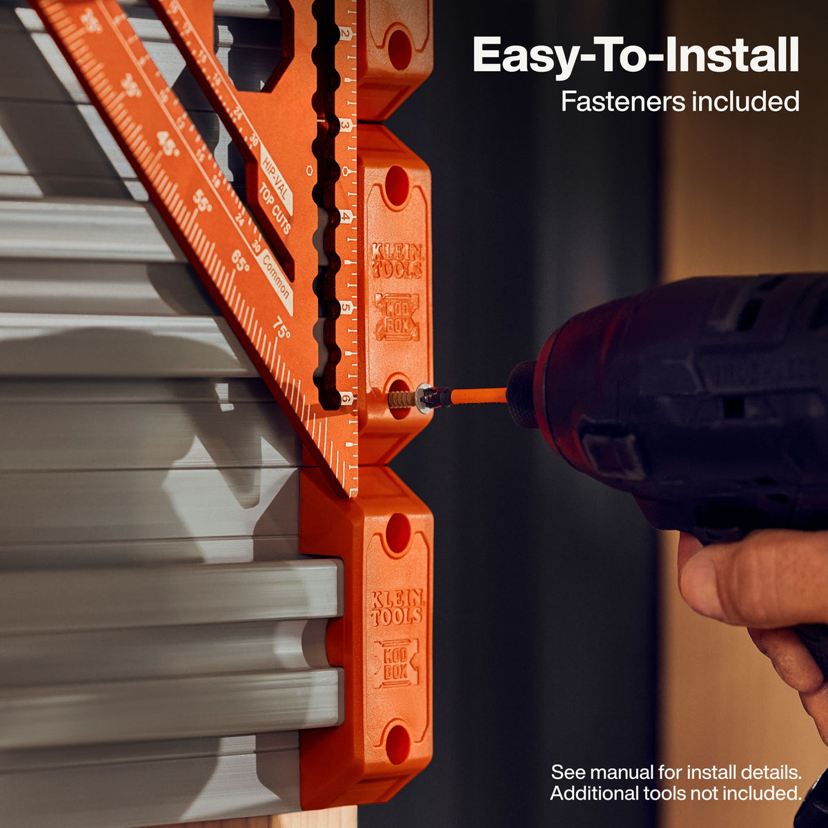 Klein Tools MODbox Wall System 16-Inch Panel 4-Pack (54855MB) rail rated to 100 pounds per foot