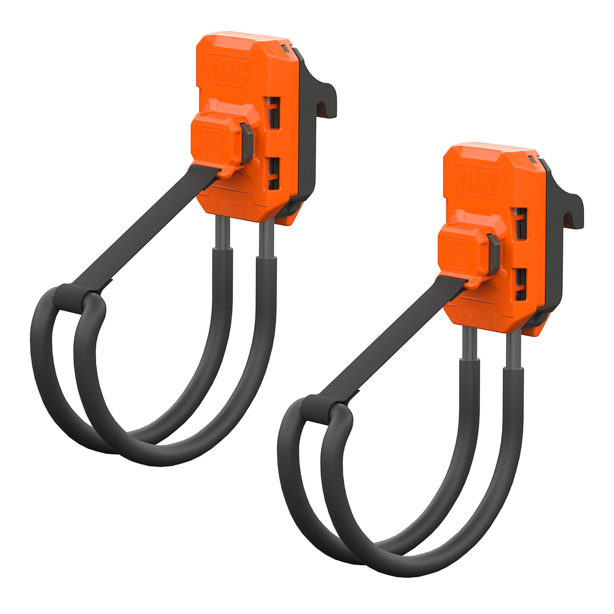 Klein Tools 54859MB MODbox Wall System J-hook with strap 2-pack in gray and orange