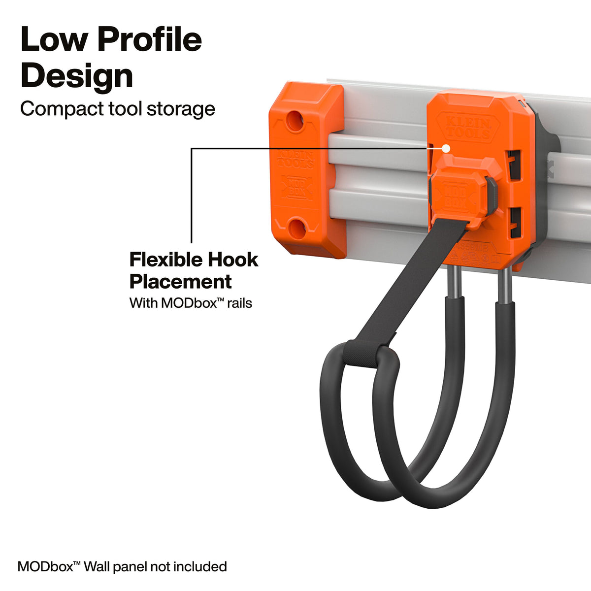 Klein Tools 54859MB MODbox J-hooks with strap in a work trailer