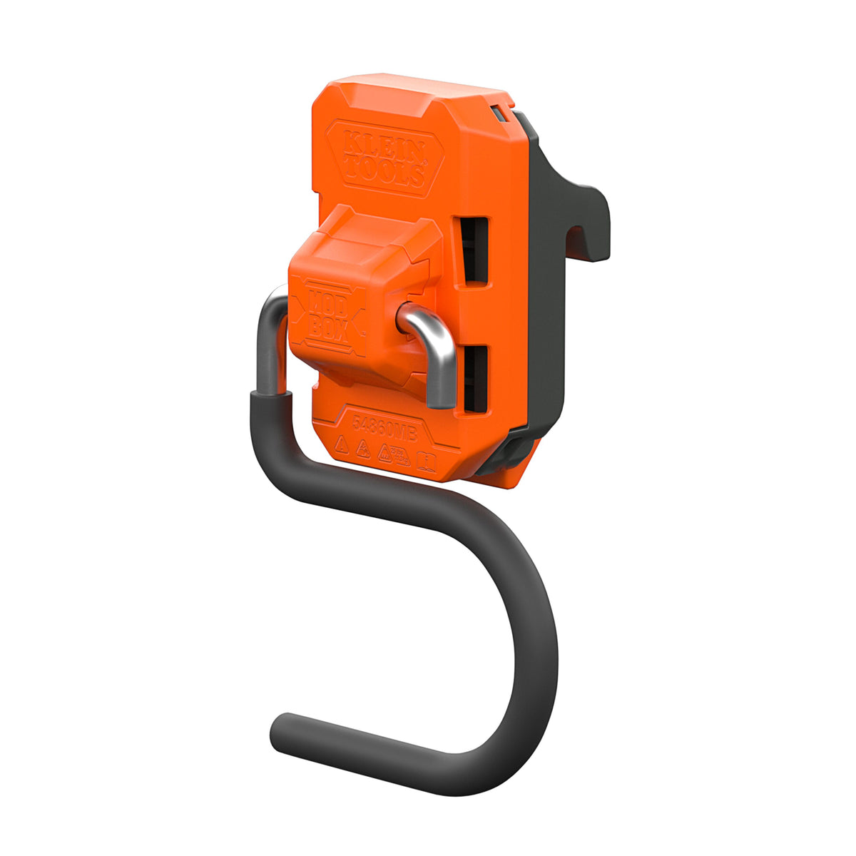 Klein Tools MODbox Wall System S-Hook (54860MB) gray and orange steel S-hook with anti-slip coating for MODbox wall panels