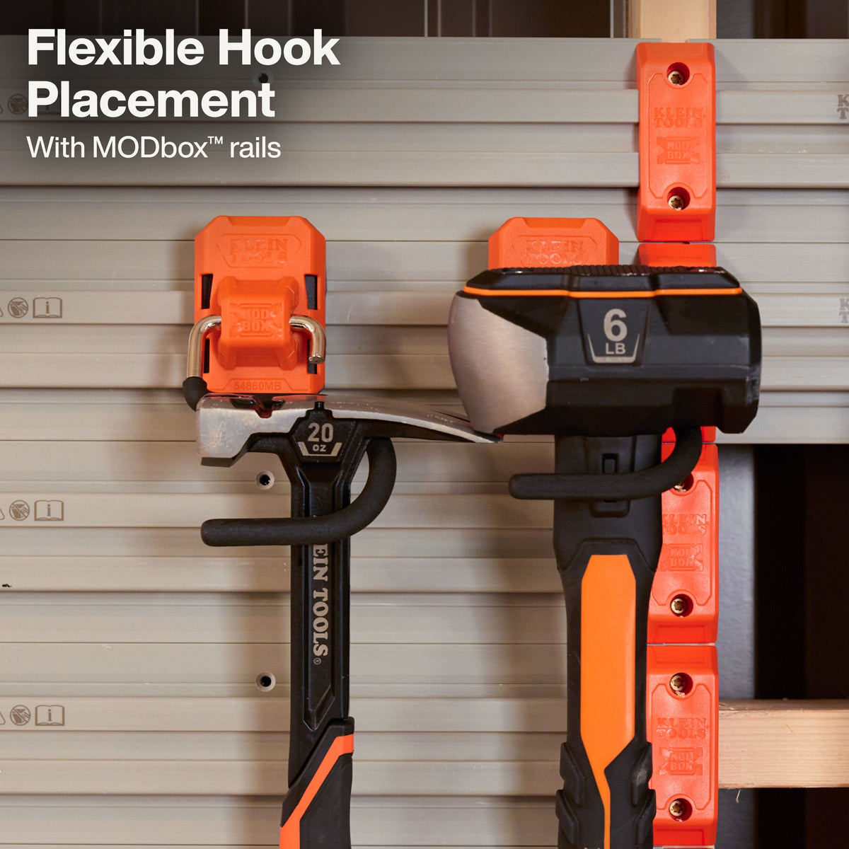 Klein Tools MODbox Wall System S-Hook (54860MB) dimensions and rated capacity