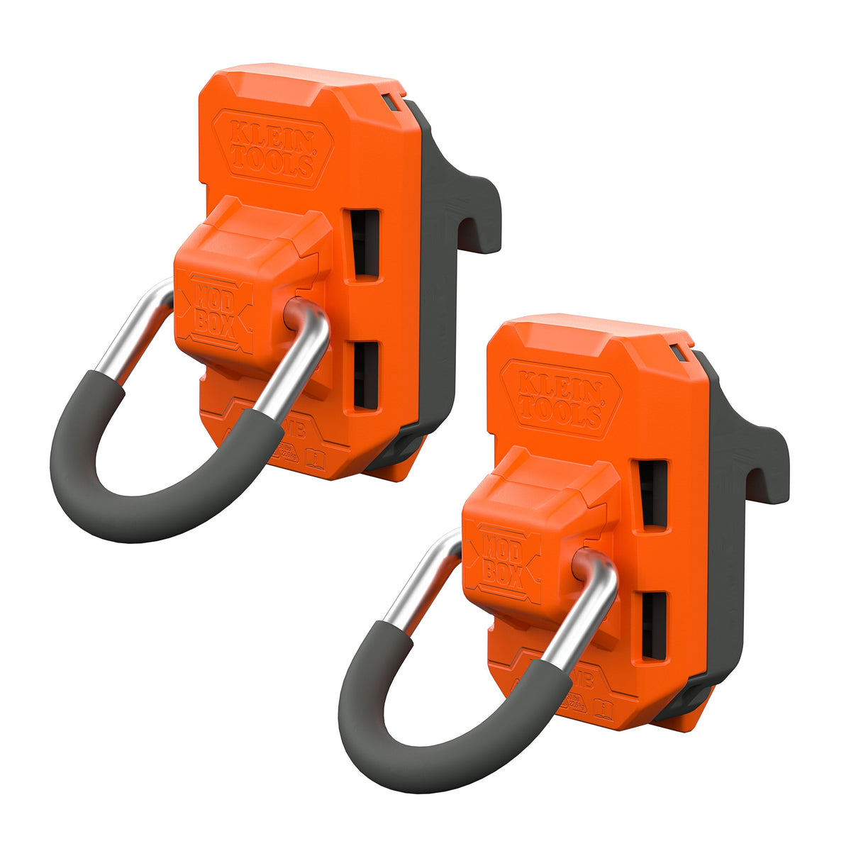 Klein Tools MODbox Wall System D-Ring 2-Pack (54861MB) two gray and orange tie-down D-rings for MODbox wall panels