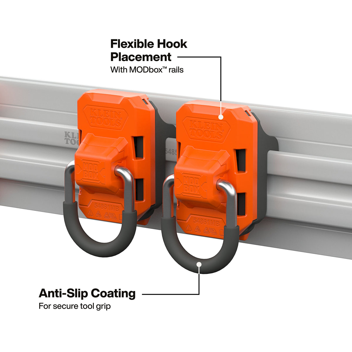 Klein Tools MODbox Wall System D-Ring 2-Pack (54861MB) dimensions and rated capacity