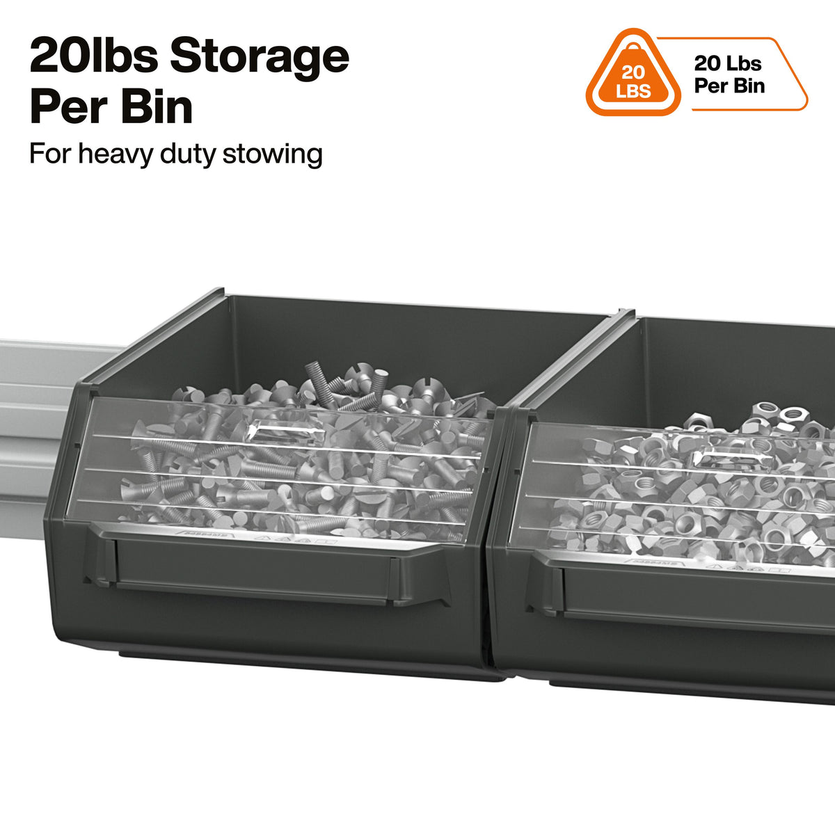 Klein Tools MODbox Wall System Large Bin 2-Pack (54864MB) snapping tool-free into a MODbox wall panel