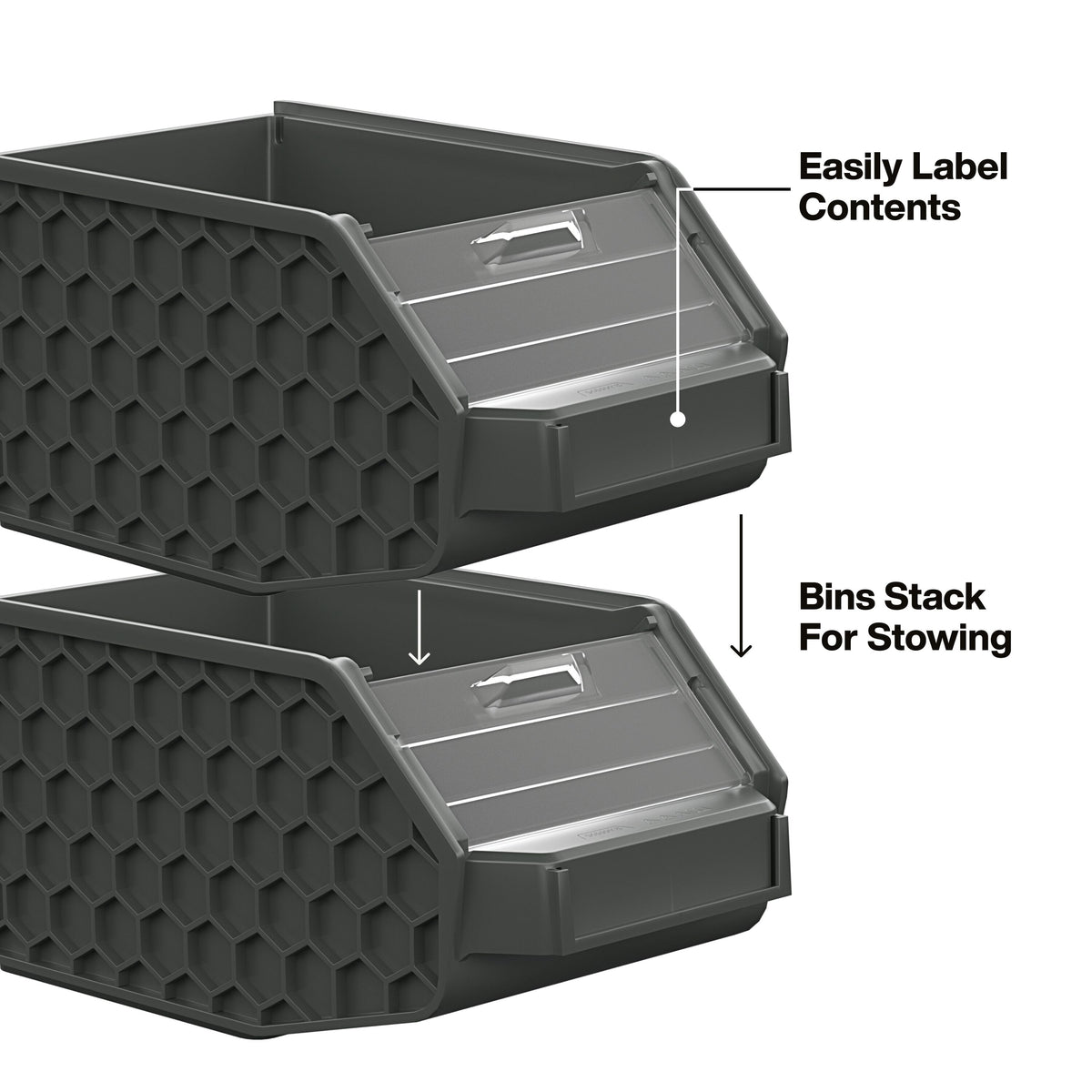 Klein Tools MODbox Wall System Small Bin 3-Pack (54865MB) bins nesting together off the wall