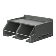 Klein Tools MODbox Wall System Power Tool Dock (54867MB) gray and orange steel power tool dock with locking rod