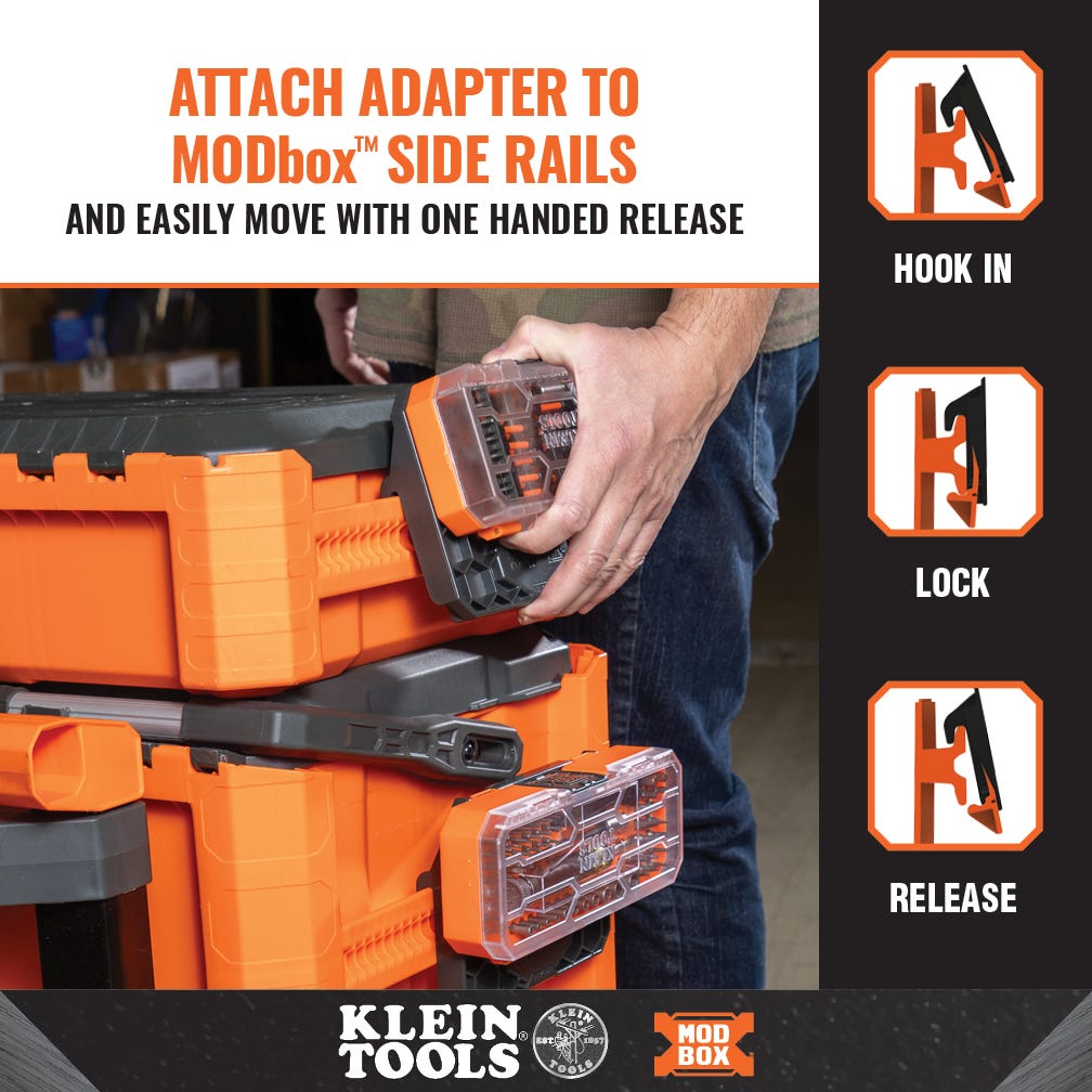 Klein Tools 54875MB MODbox Case Adapter Rail Attachment