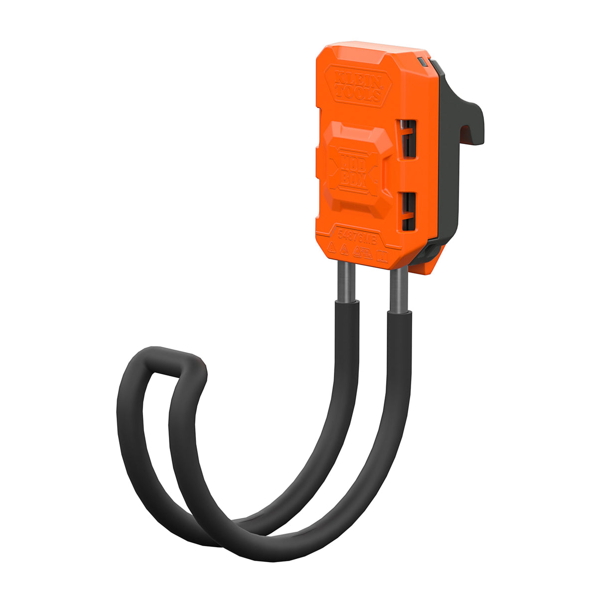 Klein Tools MODbox Wall System J-Hook (54876MB) gray and orange steel J-hook with anti-slip coating