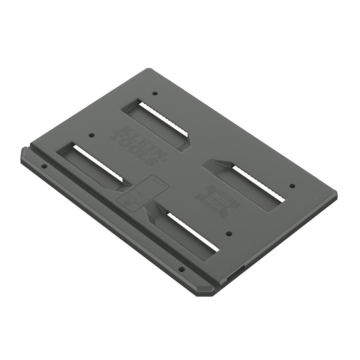 Klein Tools MODbox Wall and Floor Mounting Plate (54879MB) low-profile gray mounting plate for MODbox toolboxes