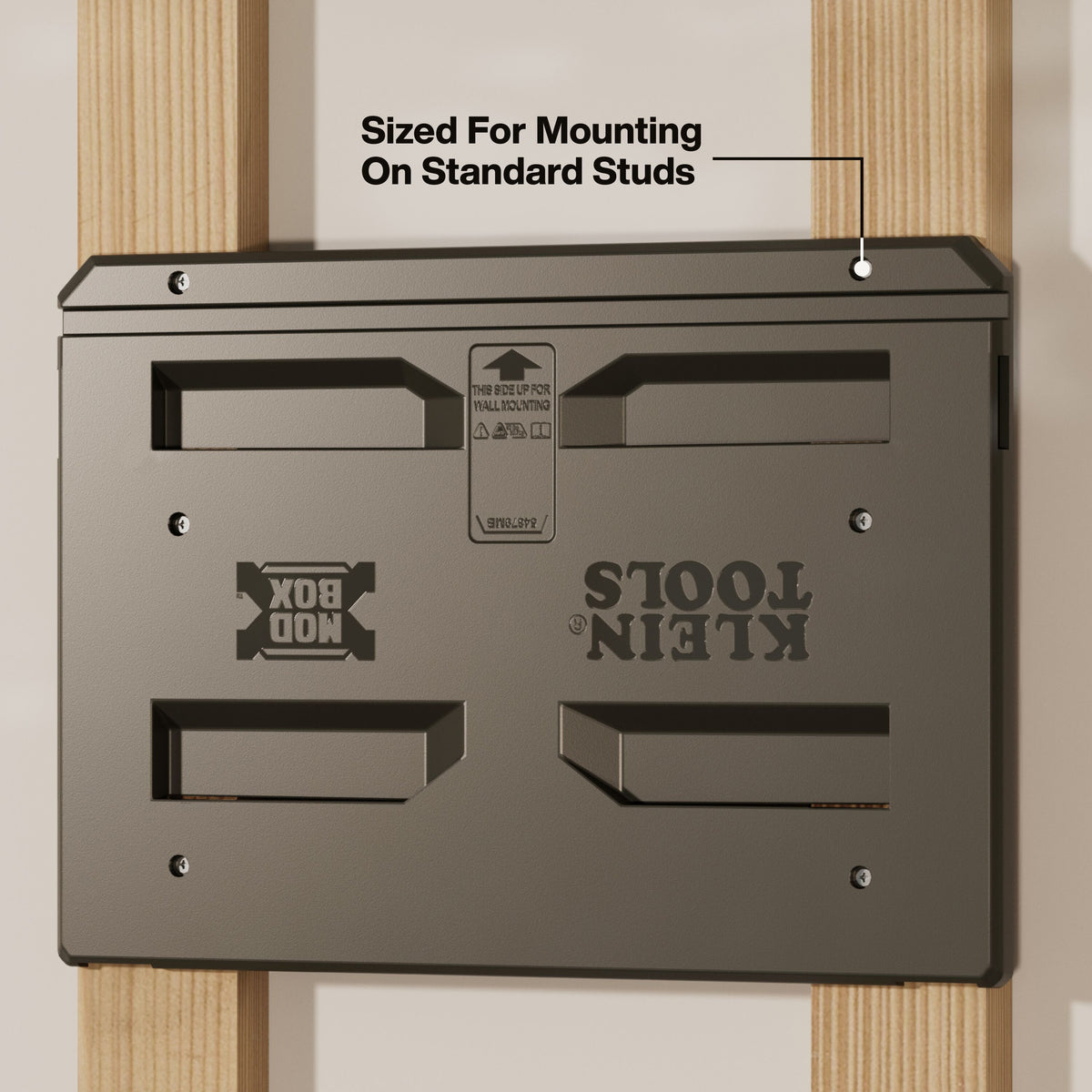 Klein Tools MODbox Wall and Floor Mounting Plate (54879MB) low-profile design when no toolbox is attached