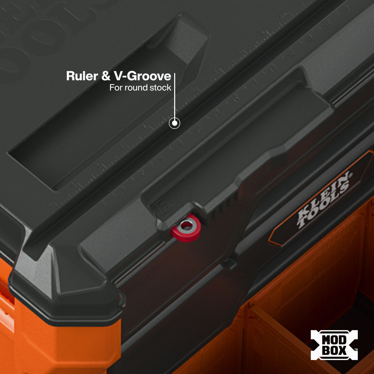 Klein Tools MODbox Three Drawer Rolling Toolbox (54890MB) built-in side rails with MODbox attachments and top stacking