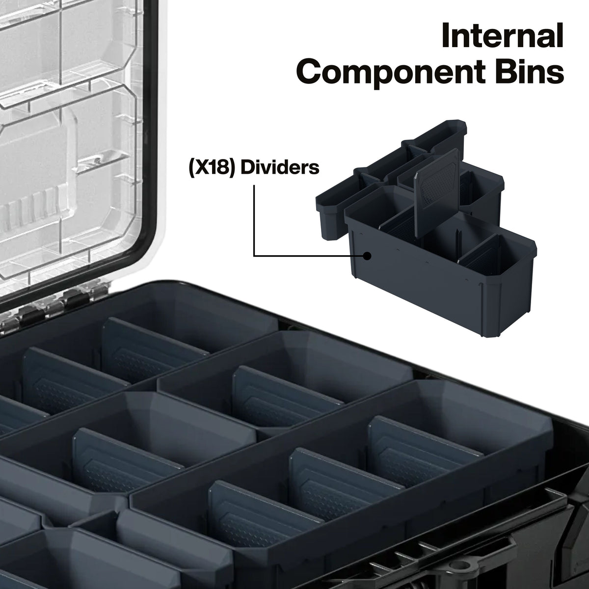 Klein Tools MODbox Blackout 3-Piece Rolling Storage Set (548BLKSTK), view 10
