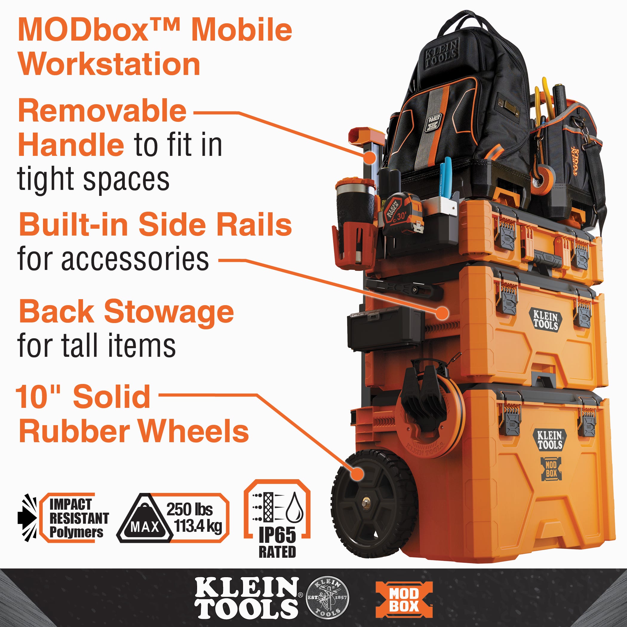 Klein Tools 54903MBR MODbox Replacement Handle for Medium Toolbox