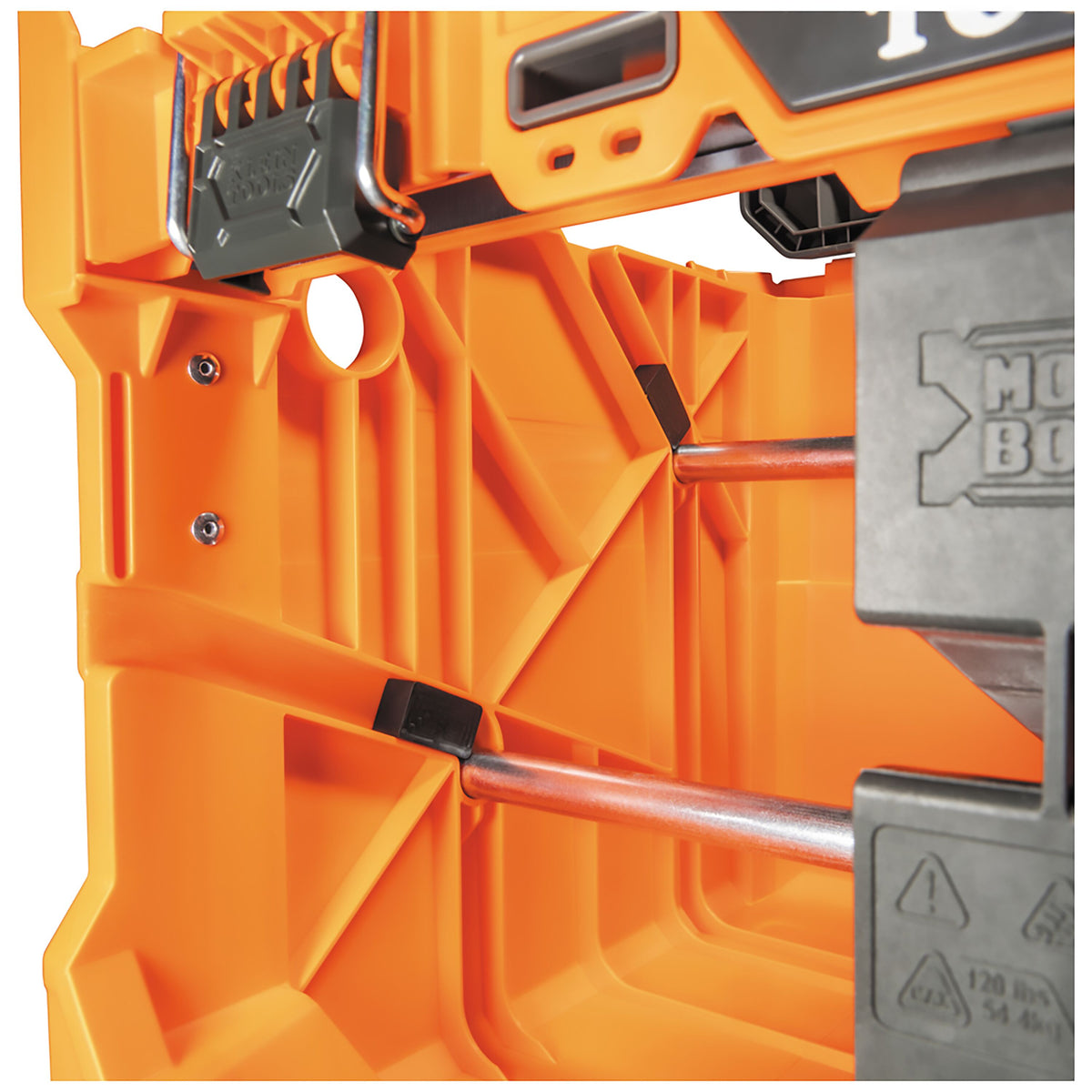 Klein silicone replacement plug seated in MODbox wire dispenser sidewall