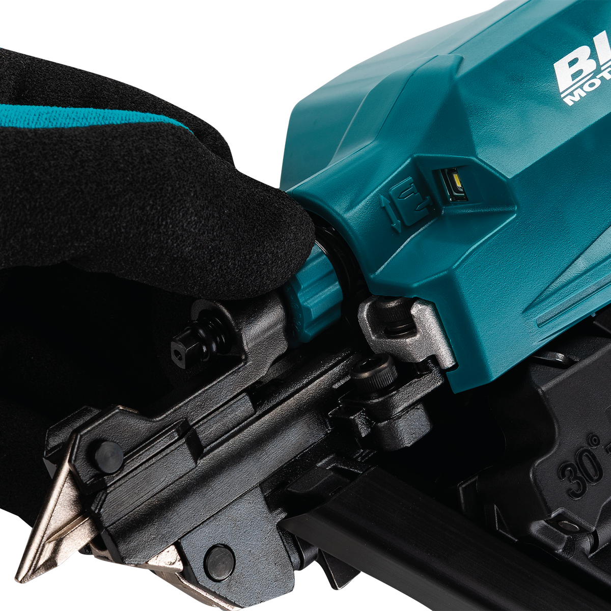 Makita 18V LXT Brushless 2-1/2-in. Positive Placement Metal Connector Nailer (XNB09Z) - feature detail 20