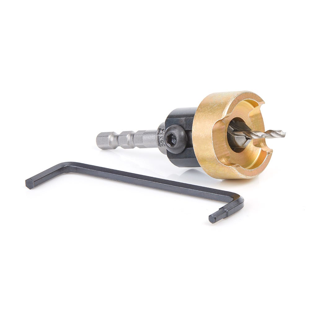 Amana Tools 55334 82 Degree Carbide Tipped Countersink, 3/8 in. Dia. x 1/8 in. Drill Dia. x 1/4 in. Shank for Festool CENTROTEC System