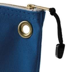 Klein Tools 5539LBLU Zipper Bag, Large Canvas Tool Pouch, 18-Inch, Blue