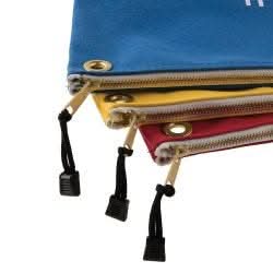 Klein Tools 5539LCPAK Zipper Bags, Large Canvas Tool Pouches, Assorted Colors, 3-Pack