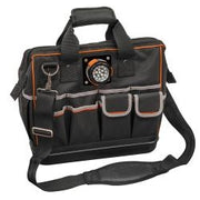 Klein Tools 55431 Tool Bag, Tradesman Pro Lighted Tool Bag, 31 Pockets, 15-Inch