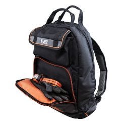 Klein Tools 55475 Tradesman Pro Tool Bag Backpack, 35 Pockets, Black, 17.5-Inch