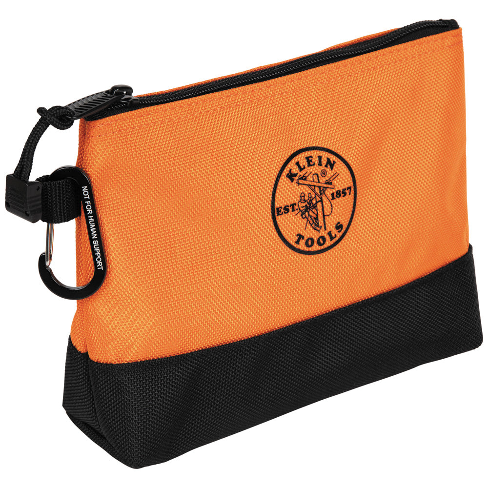 Klein orange stand-up zipper bag