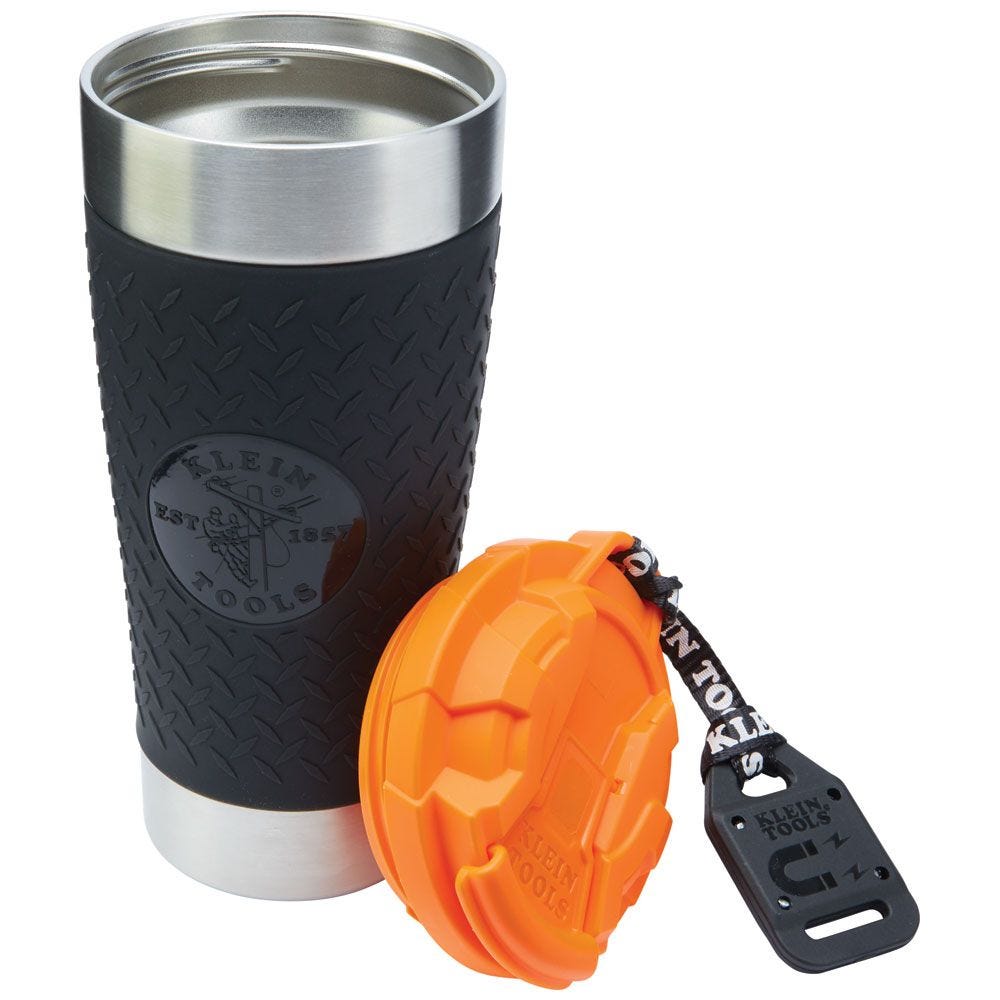 Klein 55580 Double Wall Vacuum Insulated Stainless Steel Tradesman Tumbler, 20 Oz.