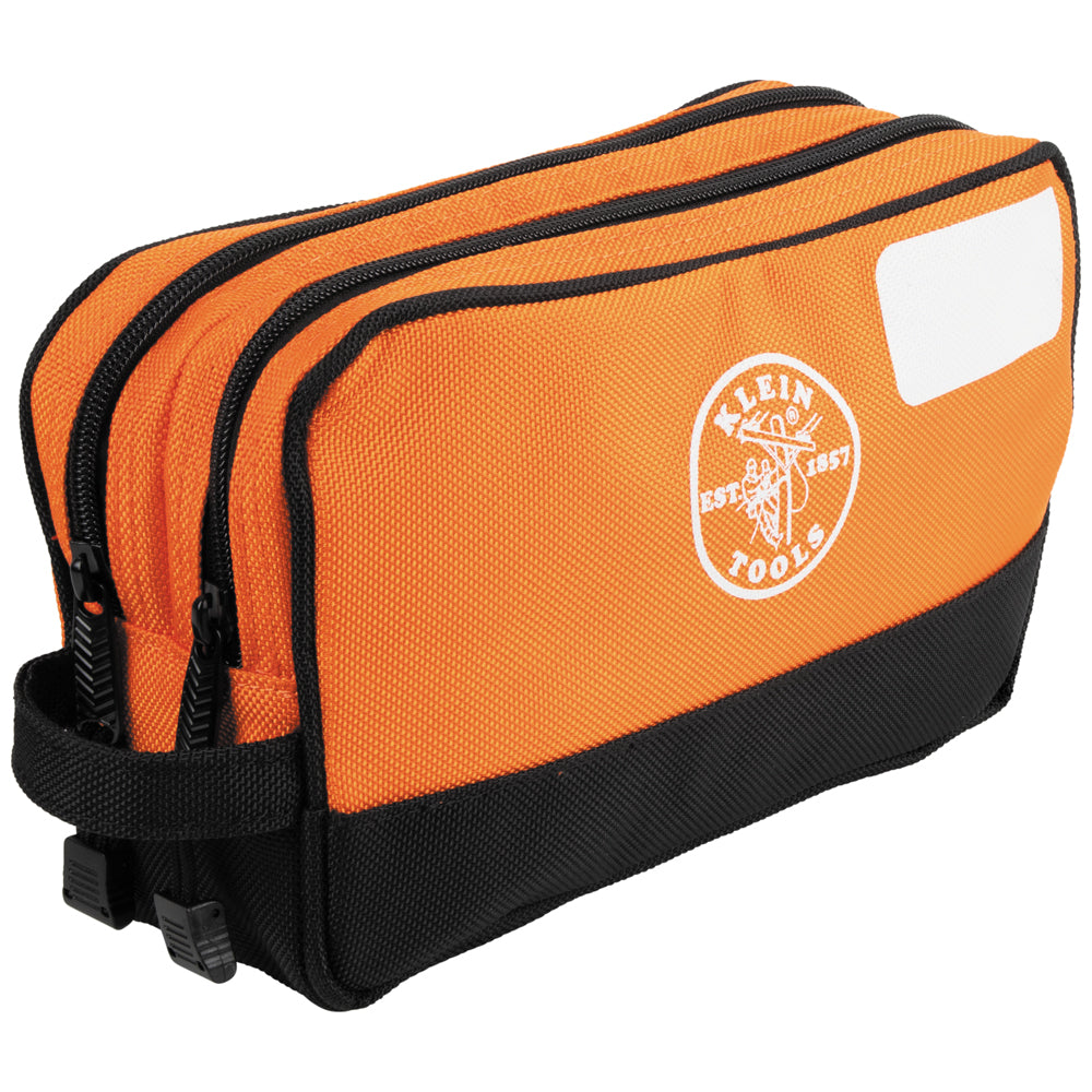 Klein Double Zipper Bag 10 x 6-inch Orange 55582