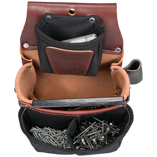 Occidental Leather 5564 Belt Worn Fastener Bag with Divided Nylon DB