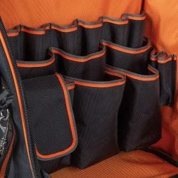 Klein Tools 55655 Tradesman Pro Tool Station Tool Bag Backpack with Work Light