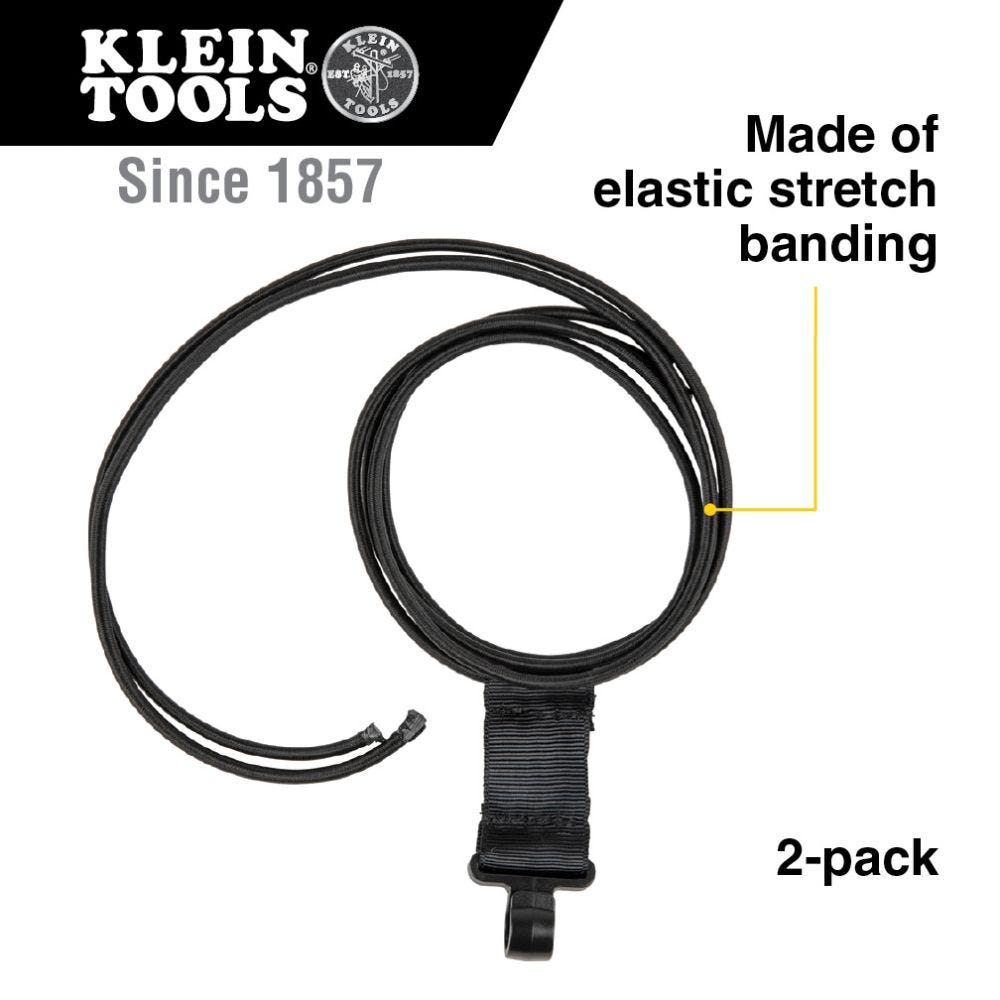 Klein Tools 55664 Hard Hat Elastic Band 2-Pack for Ironworker and Welder Backpack
