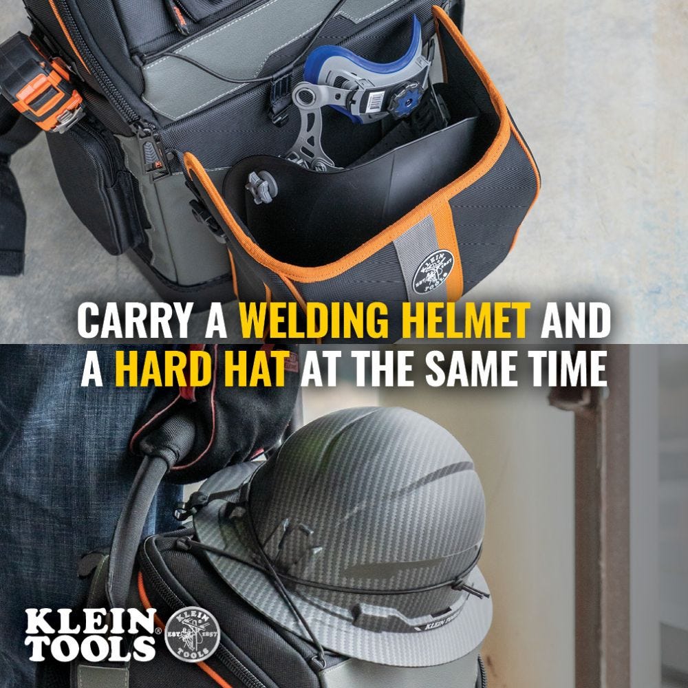 Klein Tools 55664 Hard Hat Elastic Band 2-Pack for Ironworker and Welder Backpack