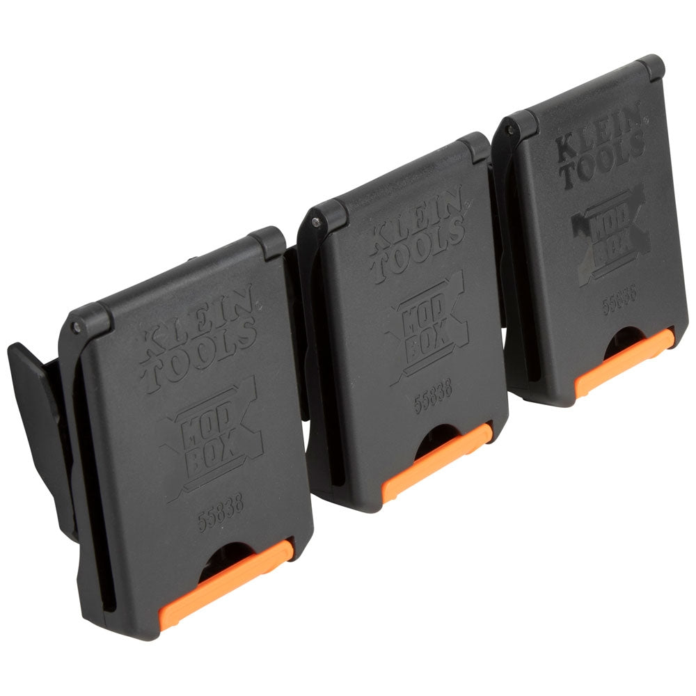 Klein 55838MB MODbox Tool Belt Pouch Clips, 3-Pack