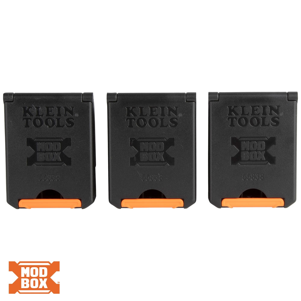 Klein 55838MB MODbox Tool Belt Pouch Clips, 3-Pack