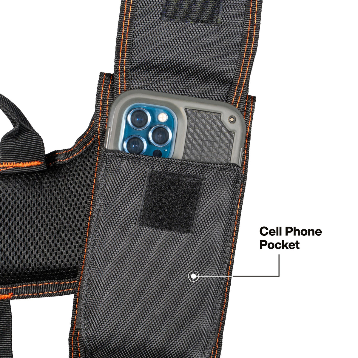 Klein Tools 55896 tool rig tape loop and tape measure pocket