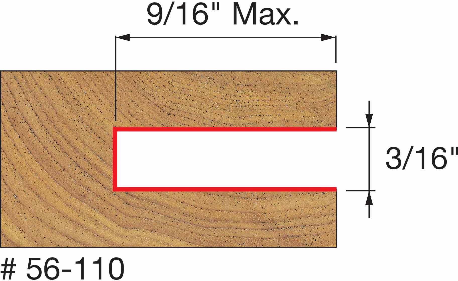 Freud 56-110 3/16-Inch Slot Three Wing Slotting Cutter
