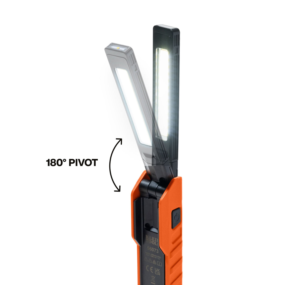 Klein Tools 56073 work light N50 rare-earth magnetic base mounted on metal