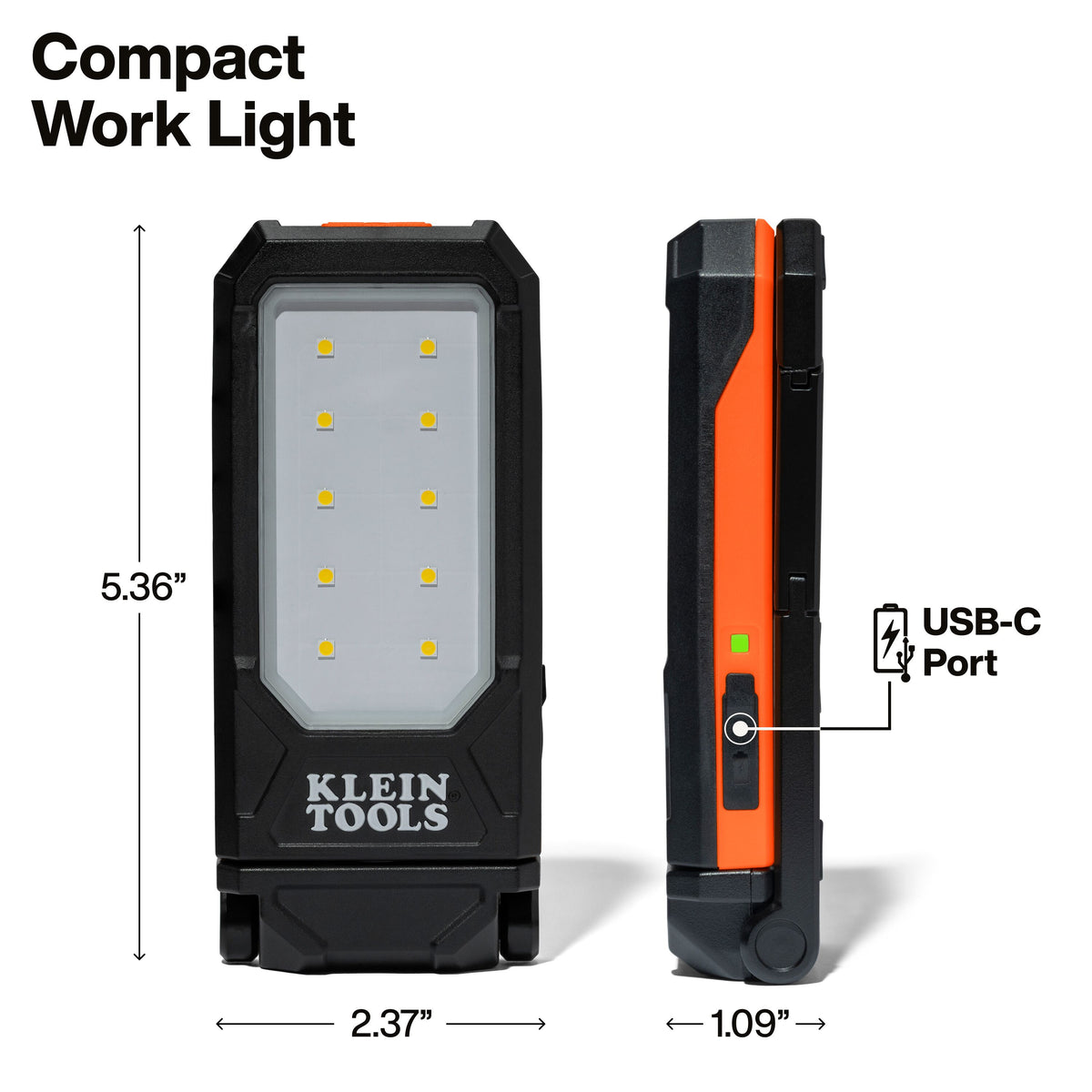 Klein Tools 56079 slim magnetic work light compact enough for a pocket