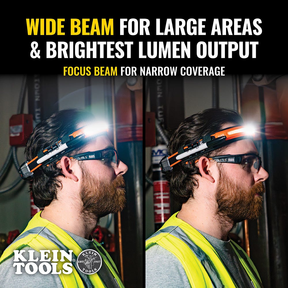 Klein Tools 56308 Widebeam Headlamp with Strap