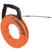 Klein Tools 56351 Fiberglass Fish Tape with Spiral Steel Leader, 100-Foot
